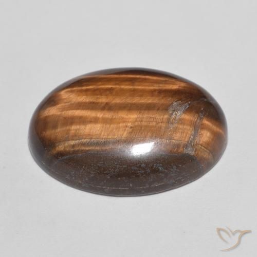 Œil de tigre Brun cannelle profond naturelle ovale, 10.26 ct, Opaque