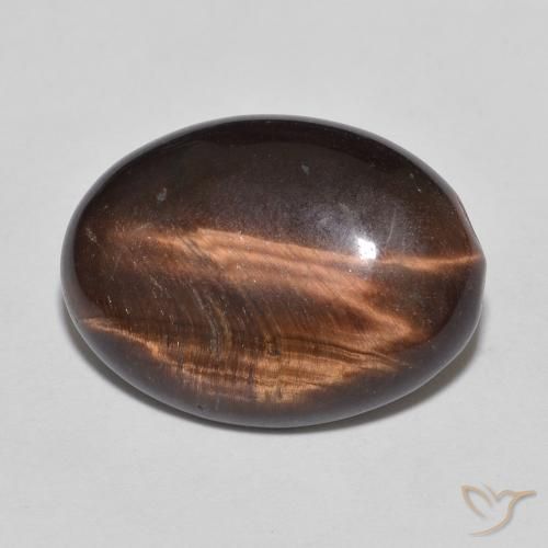 8.35ct Naturel Brun rougeâtre Œil de tigre, ovale, Opaque