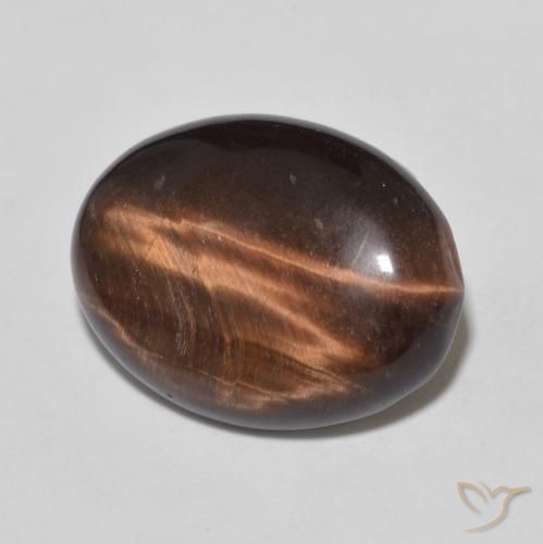 Œil de tigre Brun rougeâtre naturelle ovale, 8.35 ct, Opaque
