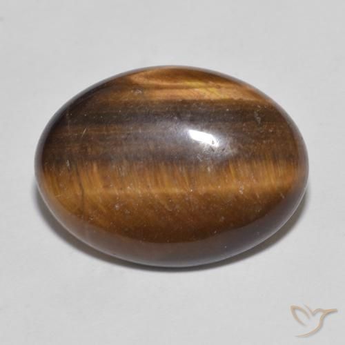 9.35ct Naturel Marron chaud Œil de tigre, ovale, Opaque
