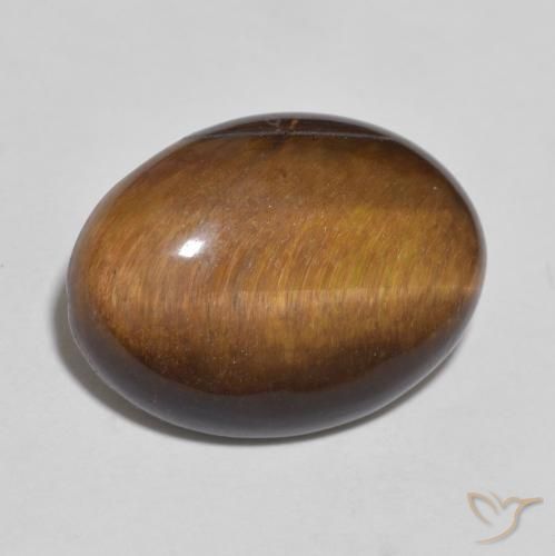 Œil de tigre Brun moyen naturelle ovale, 9.26 ct, Opaque
