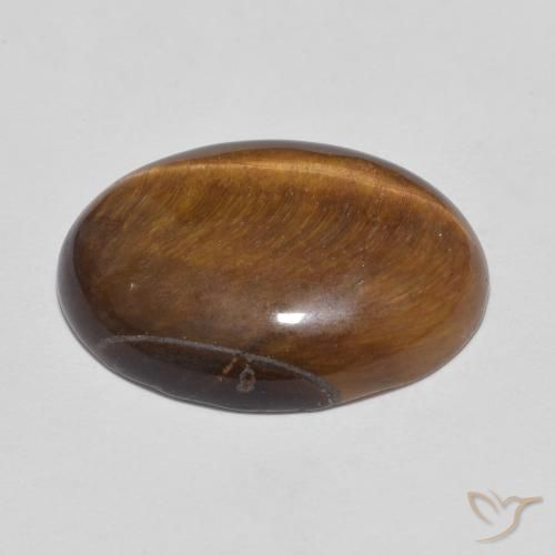Œil de tigre Brun moyen naturelle ovale, 9.26 ct, Opaque