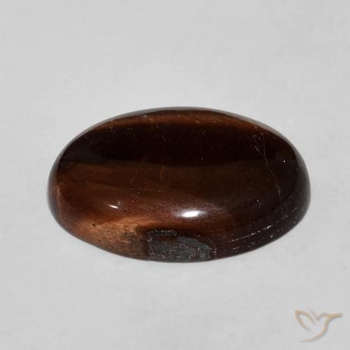 Œil de tigre Brun pécan naturelle ovale, 10.52 ct, Opaque