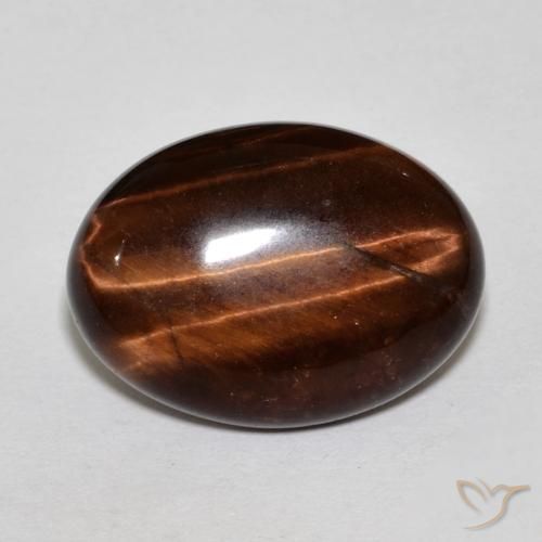 11.25ct Naturel Brun moyen Œil de tigre, ovale, Opaque