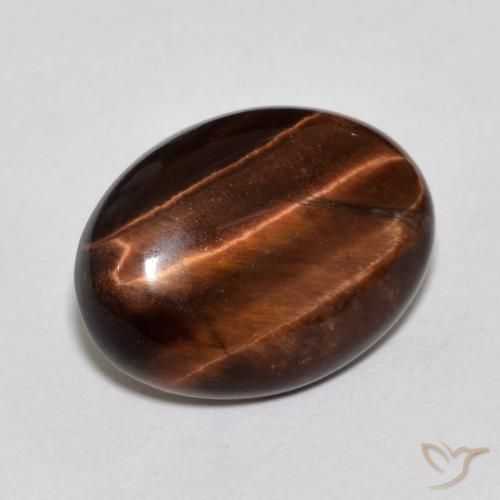 Œil de tigre Brun moyen naturelle ovale, 11.25 ct, Opaque