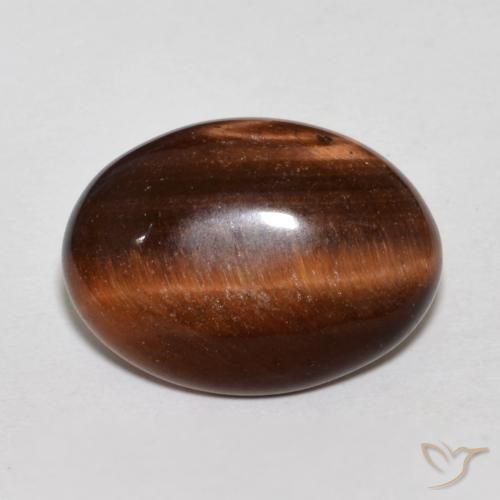 9.59ct Naturel Brun pécan Œil de tigre, ovale, Opaque