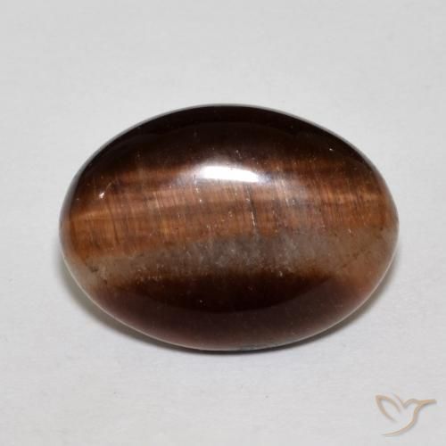 9.89ct Naturel Brun rougeâtre Œil de tigre, ovale, Opaque