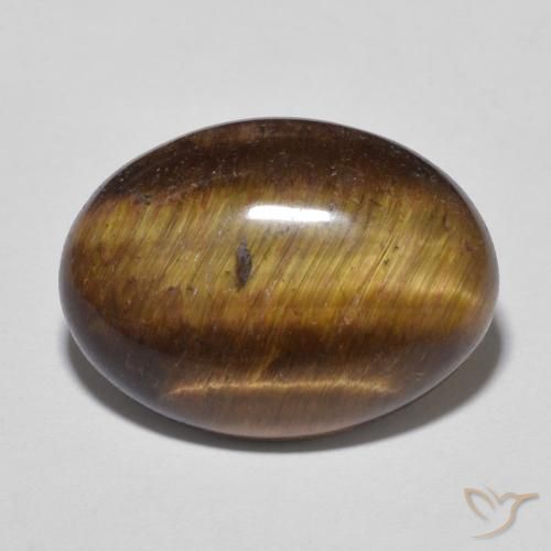 9.52ct Naturel Marron chaud Œil de tigre, ovale, Opaque