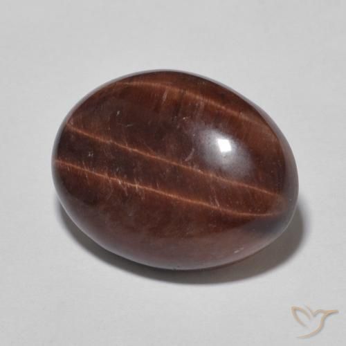 Œil de tigre Brun pécan naturelle ovale, 7.73 ct, Opaque