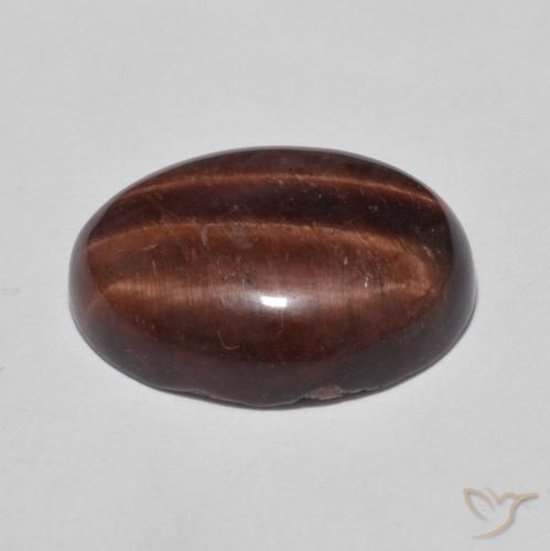 Œil de tigre Brun pécan naturelle ovale, 7.73 ct, Opaque