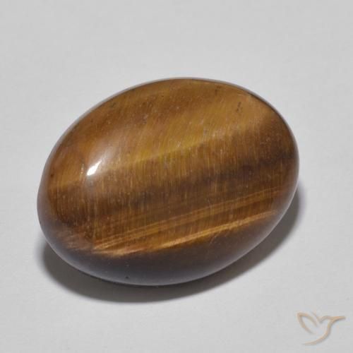 Œil de tigre Brun pain d'épices naturelle ovale, 10.52 ct, Opaque