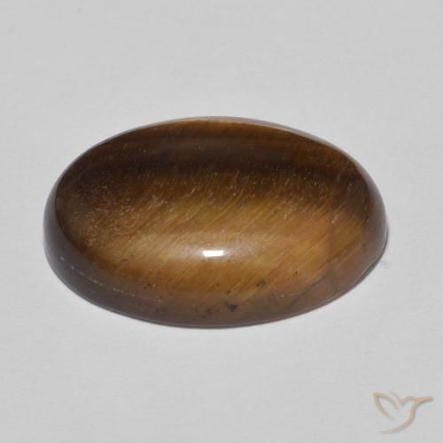 Œil de tigre Brun pain d'épices naturelle ovale, 10.52 ct, Opaque