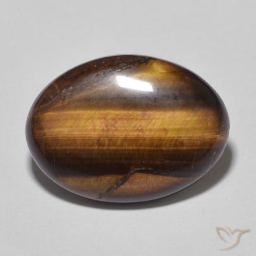 Œil de tigre Brun naturelle ovale, 9.00 ct, Opaque