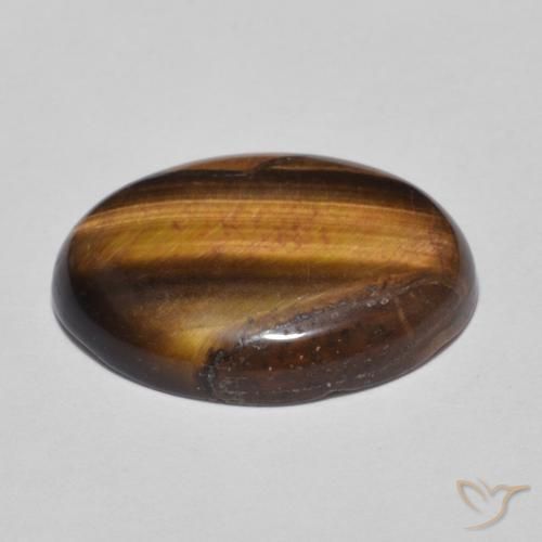 Œil de tigre Brun naturelle ovale, 9.00 ct, Opaque