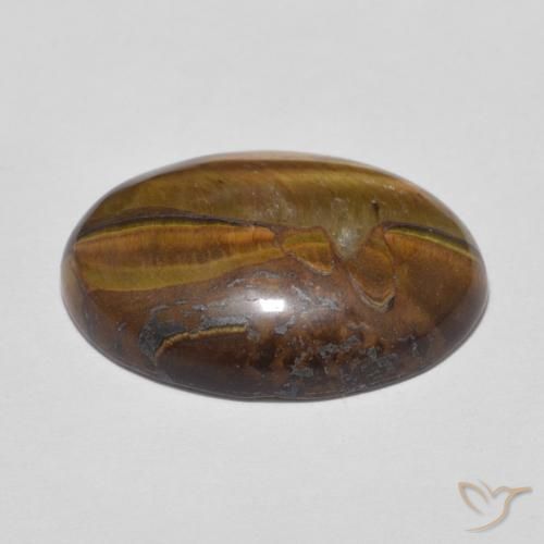 Œil de tigre Or Brun naturelle ovale, 9.28 ct, Opaque