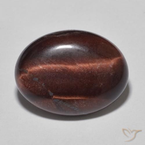 Œil de tigre Marron chaud naturelle ovale, 7.98 ct, Opaque