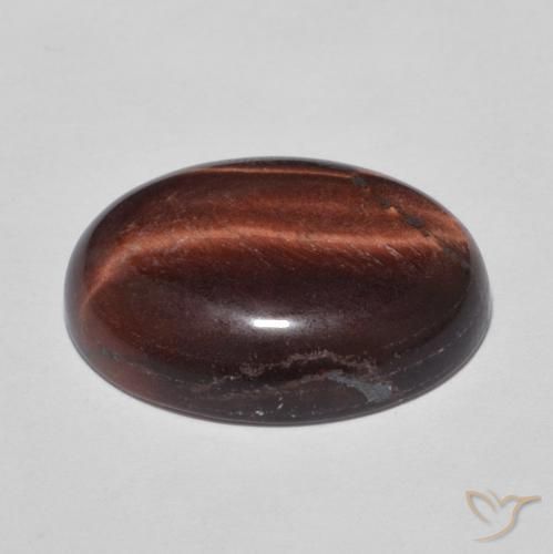 Œil de tigre Marron chaud naturelle ovale, 7.98 ct, Opaque