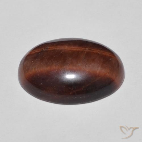 Œil de tigre Brun pécan naturelle ovale, 7.47 ct, Opaque