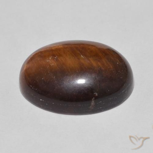 Œil de tigre Brun rougeâtre naturelle ovale, 9.18 ct, Opaque