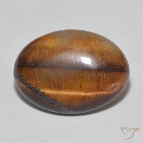 9.52ct Naturel Brun doré Œil de tigre, ovale, Opaque