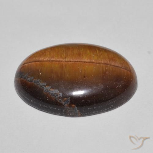 Œil de tigre Brun doré naturelle ovale, 9.52 ct, Opaque