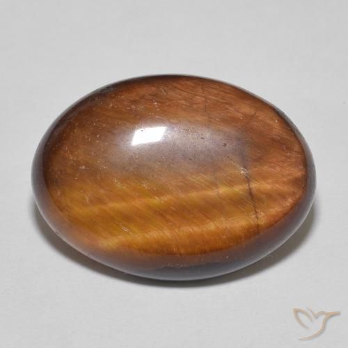10.25ct Naturel Marron chaud Œil de tigre, ovale, Opaque