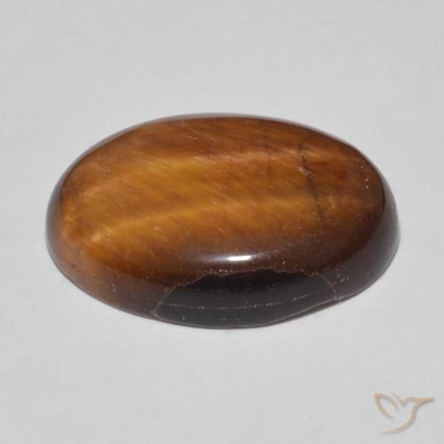 Œil de tigre Marron chaud naturelle ovale, 10.25 ct, Opaque