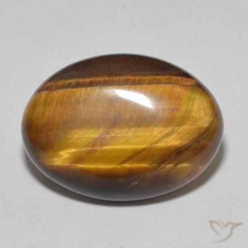 10.50ct Naturel Marron chaud Œil de tigre, ovale, Opaque