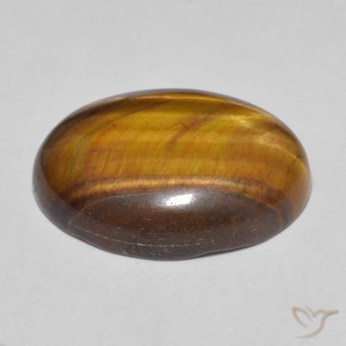 Œil de tigre Marron chaud naturelle ovale, 10.50 ct, Opaque