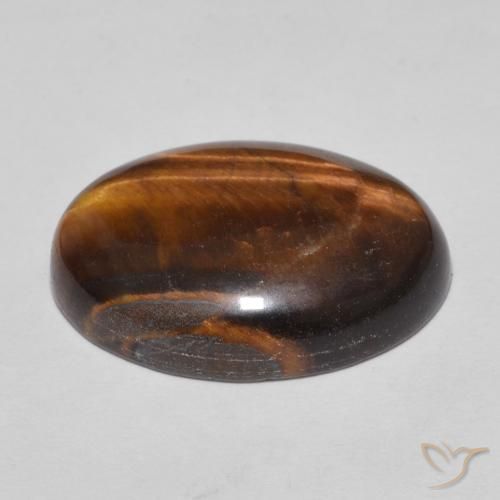 Œil de tigre Medium Dark-Brown naturelle ovale, 9.77 ct, Opaque