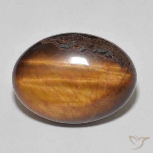 11.24ct Naturel Brun pain d'épices Œil de tigre, ovale, Opaque
