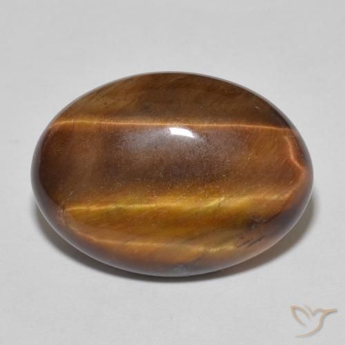 9.66ct Naturel Brun doré Œil de tigre, ovale, Opaque