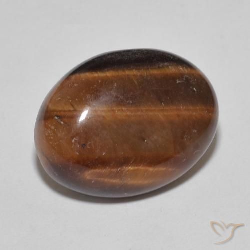 Œil de tigre Orange brun naturelle ovale, 8.54 ct, Opaque