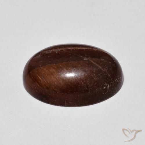 Œil de tigre Brun rougeâtre naturelle ovale, 6.22 ct, Opaque