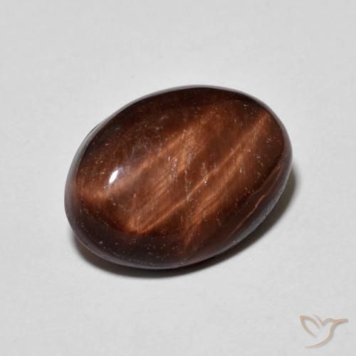 5.53ct Naturel Brun rougeâtre Œil de tigre, ovale, Opaque