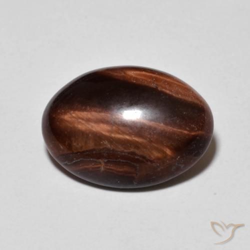 4.17ct Naturel Brun pécan Œil de tigre, ovale, Opaque