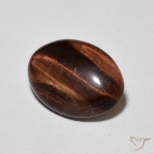 Œil de tigre Brun pécan naturelle ovale, 4.17 ct, Opaque