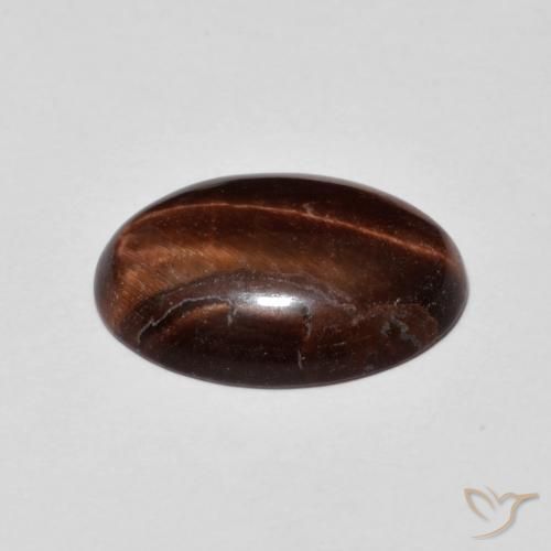 Œil de tigre Brun pécan naturelle ovale, 4.17 ct, Opaque
