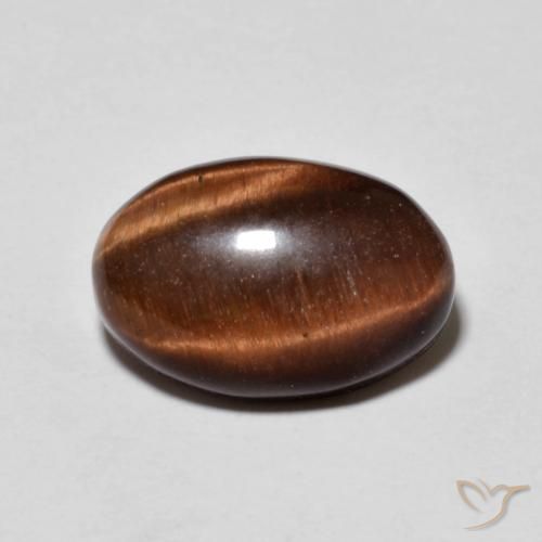 5.24ct Naturel Brun pécan Œil de tigre, ovale, Opaque