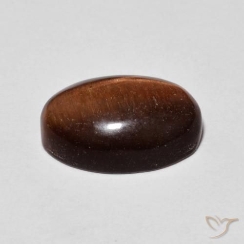 Œil de tigre Brun pécan naturelle ovale, 5.24 ct, Opaque