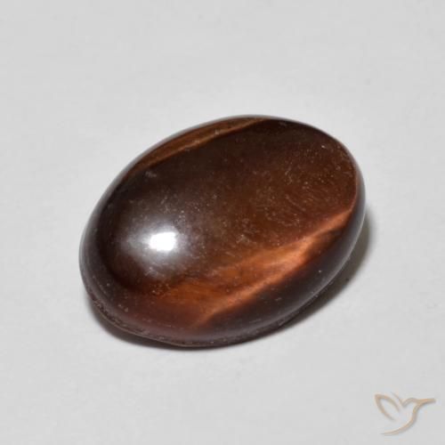 Œil de tigre Brun rougeâtre naturelle ovale, 5.42 ct, Opaque