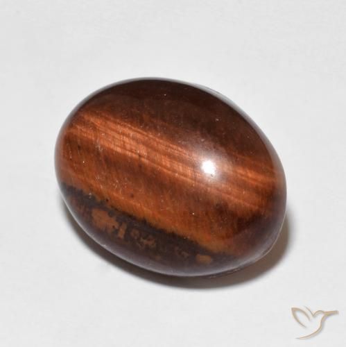 Œil de tigre Medium Dark-Brown naturelle ovale, 10.00 ct, Opaque