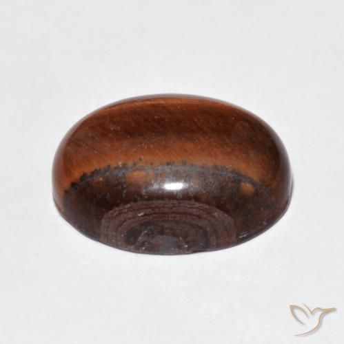 Œil de tigre Medium Dark-Brown naturelle ovale, 10.00 ct, Opaque