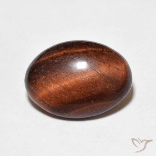 5.00ct Naturel Brun rougeâtre Œil de tigre, ovale, Opaque