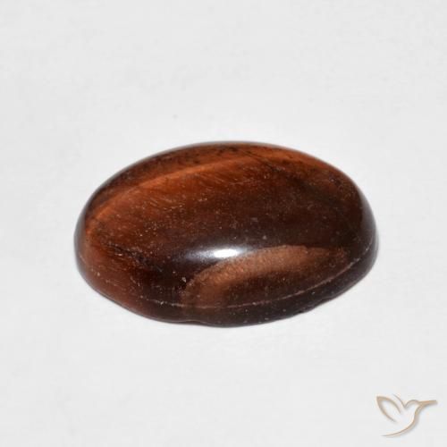 Œil de tigre Brun rougeâtre naturelle ovale, 5.00 ct, Opaque