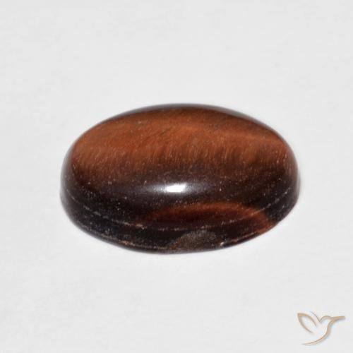 Œil de tigre Medium Dark-Brown naturelle ovale, 5.64 ct, Opaque
