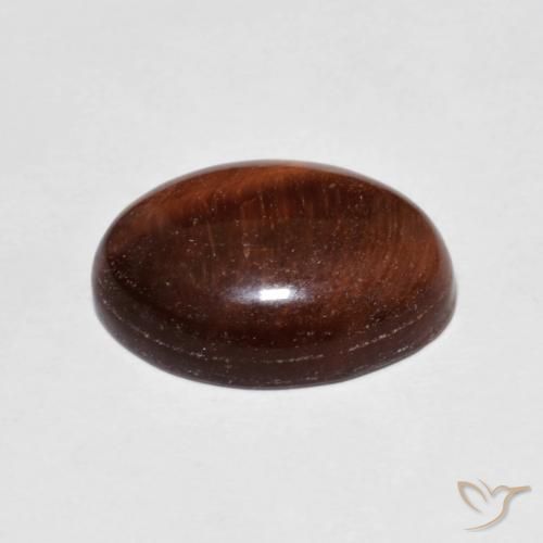 Œil de tigre Medium Dark-Brown naturelle ovale, 5.38 ct, Opaque