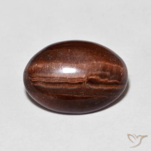 4.59ct Naturel Marron chaud Œil de tigre, ovale, Opaque