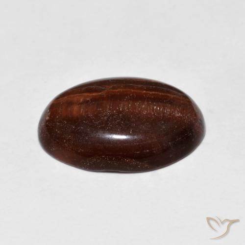 Œil de tigre Marron chaud naturelle ovale, 4.59 ct, Opaque
