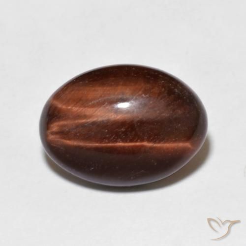 5.18ct Naturel Marron chaud Œil de tigre, ovale, Opaque